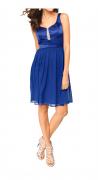 Designer-Cocktailkleid indigoblau