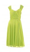 Designer-Cocktailkleid mit Perlen kiwi
