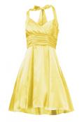 Designer-Cocktailkleid mit Petticoat gelb
