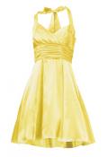 Designer-Cocktailkleid mit Petticoat gelb