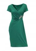 Designer-Cocktailkleid mit Strass grün