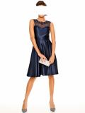 Designer-Cocktailkleid mit Strass nachtblau