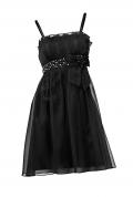 Designer-Cocktailkleid mit Strass schwarz