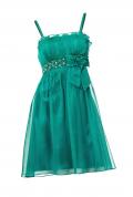 Designer-Cocktailkleid mit Strass smaragd