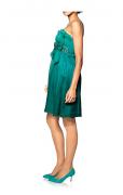 Designer-Cocktailkleid mit Strass smaragd