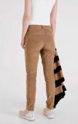 Designer-Cord-Stretchhose camel