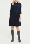 Designer-Cordkleid marine