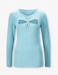 Designer-Cut-Outs-Pullover aquamarin