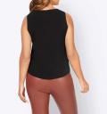 Designer-Cut-Outs-Shirttop schwarz