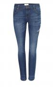 Designer-Damen-Jeans mit Stickerei blau