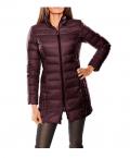 Designer-Daunenmantel bordeaux