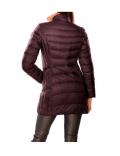 Designer-Daunenmantel bordeaux