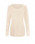 Designer-Deiden-Pullover mit Spitze champagner