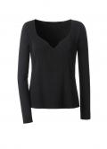 Designer-Dekolletépullover schwarz