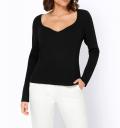 Designer-Dekolletépullover schwarz