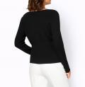 Designer-Dekolletépullover schwarz