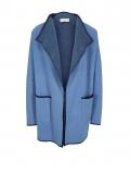 Designer-Doubleface-Strickjacke electricblue