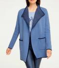 Designer-Doubleface-Strickjacke electricblue