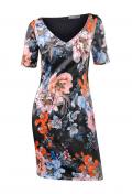 Designer-Druck-Etuikleid bunt