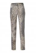 Designer-Druck-Stretchhose taupe-bunt