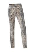 Designer-Druck-Stretchhose taupe-bunt
