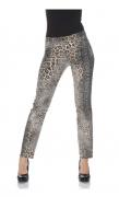 Designer-Druck-Stretchhose taupe-bunt