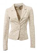 Designer-Druckblazer beige