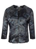 Designer-Druckblazer schwarz-petrol