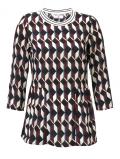 Designer-Druckbluse bunt