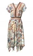 Designer-Druckchiffonkleid bunt