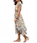 Designer-Druckchiffonkleid bunt