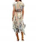 Designer-Druckchiffonkleid bunt