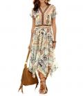 Designer-Druckchiffonkleid bunt