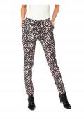 Designer-Druckhose rosa-schwarz