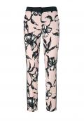 Designer-Druckhose rosa-schwarz