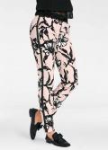 Designer-Druckhose rosa-schwarz