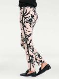 Designer-Druckhose rosa-schwarz