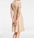 Designer-Druckkleid apricot