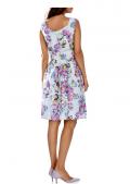 Designer-Druckkleid bleu-bunt