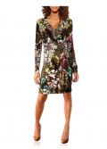 Designer-Druckkleid bunt