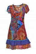 Designer-Druckkleid bunt