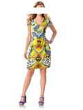 Designer-Druckkleid bunt