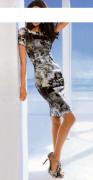 Designer-Druckkleid bunt