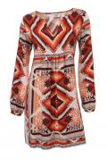 Designer-Druckkleid bunt