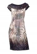 Designer-Druckkleid bunt
