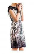 Designer-Druckkleid bunt