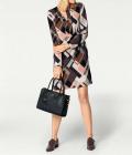 Designer-Druckkleid bunt