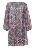 Designer-Druckkleid bunt