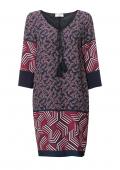 Designer-Druckkleid bunt
