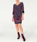 Designer-Druckkleid bunt